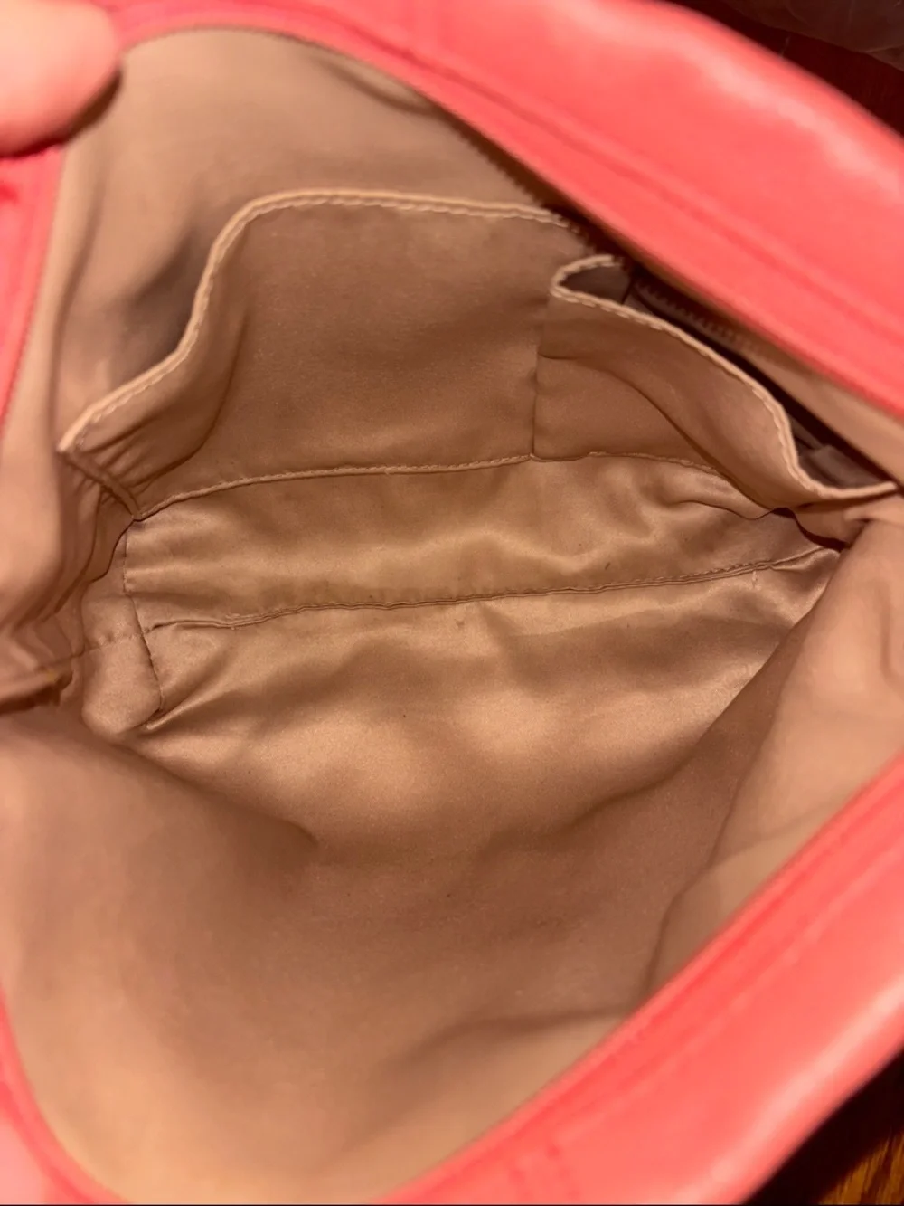Coach Pebbled Leather Crossbody Bag Coral Pink Adjustable Strap - Picture 11 of 12